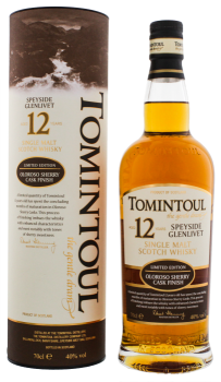 Tomintoul 12 years old single malt Scotch whisky Oloroso Sherry Cask 0,7L 40%