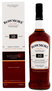 Bowmore 10 years old Dark & Intense Malt Whisky 1 liter 40%