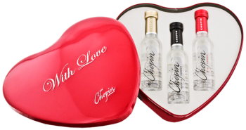 Chopin Vodka Giftset Heart miniaturen 3x0,05L 40%