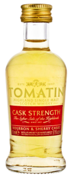 Tomatin Cask Strength single malt whisky miniatuur 0,05L 57,5%