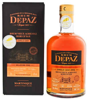 Depaz Single Cask 2003 vieux agricole hord d'age rhum 0,7L 45%