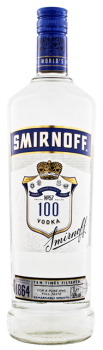 Smirnoff Blue Label triple distilled 100 proof vodka 1 liter 50%