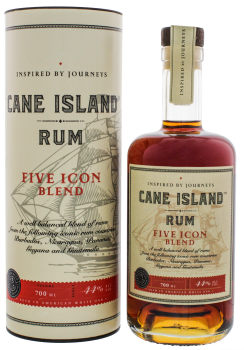 Cane Island aged rum Five Icon Blend 0,7L 44%