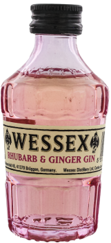Wessex Rhubarb & Ginger Gin miniatuur 0,05L 40%