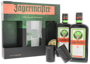 Jägermeister + 2 Shotglazen 2 x 0,5L 35%