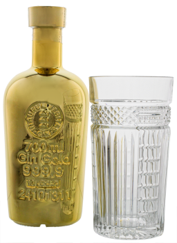 Gin Gold 999.9 finest blend gin + glas 0,7L 40%
