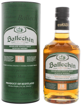 Ballechin 10 years old Heavily Peated Non Chill Filtered Single Malt Whisky 0,7L 46%