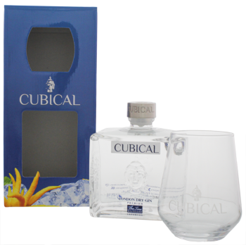 Cubical Gin Premium London Dry + Glas 0,7L 40%