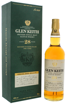 Glen Keith 28 years old Speyside Single Malt Whisky 0,7L 43%