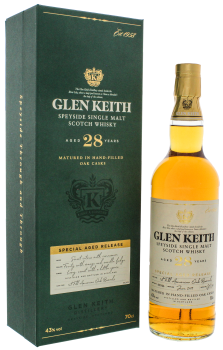 Glen Keith 28 years old Speyside single malt Scotch whisky 0,7L 43%