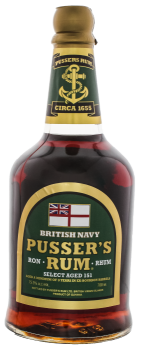 Pussers British Navy Rum Green Label Select 151 0,7L 75,5%