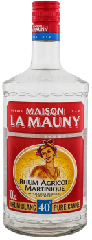 La Mauny Blanc rhum 1 liter 40%