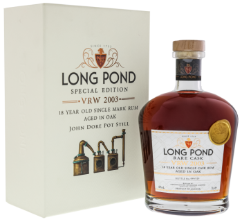 Long Pond Rare Cask VRW 2003 18 years old Single Cask Rum Aged in Oak 0,7L 60%