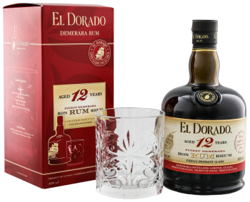 El Dorado Rum 12 years old + 1 Glas 2022 Edition 0,7L 40%