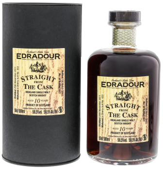 Edradour 10 years old Straight from the Cask Sherry 2011 2022 0,5L 58,5%