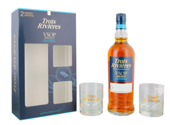 Trois Rivieres VSOP Reserve Speciale rum + glazen 0,7L 40%