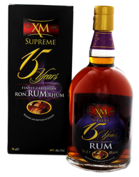 XM 15 years old Supreme finest Caribbean rum 0,7L 40%