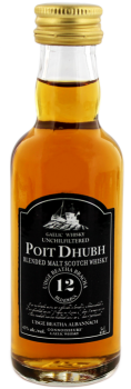 Poit Dhubh Blended 12 years old Whisky miniatuur 0,05L 43%