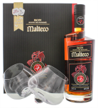 Malteco rum 20 years old + 2 glazen 0,7L 40%