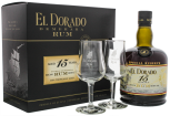 El Dorado Rum 15 years old speciale reserve + 2 glazen 0,7L 43%