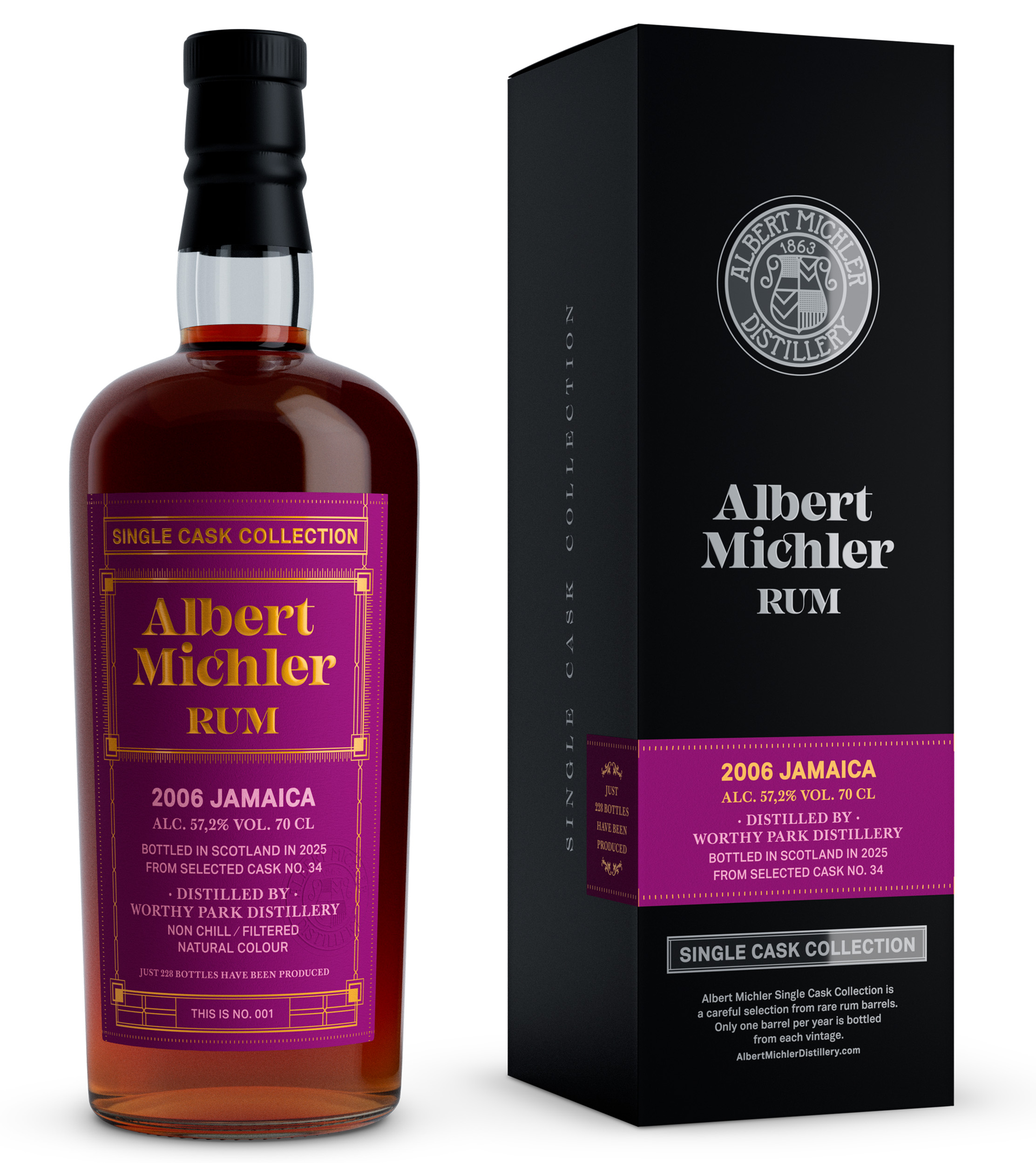 Albert Michler Single Cask Collection Rum Jamaica Vintage 2006 0,7L 57,2% – Intense single cask rum van Worthy Park