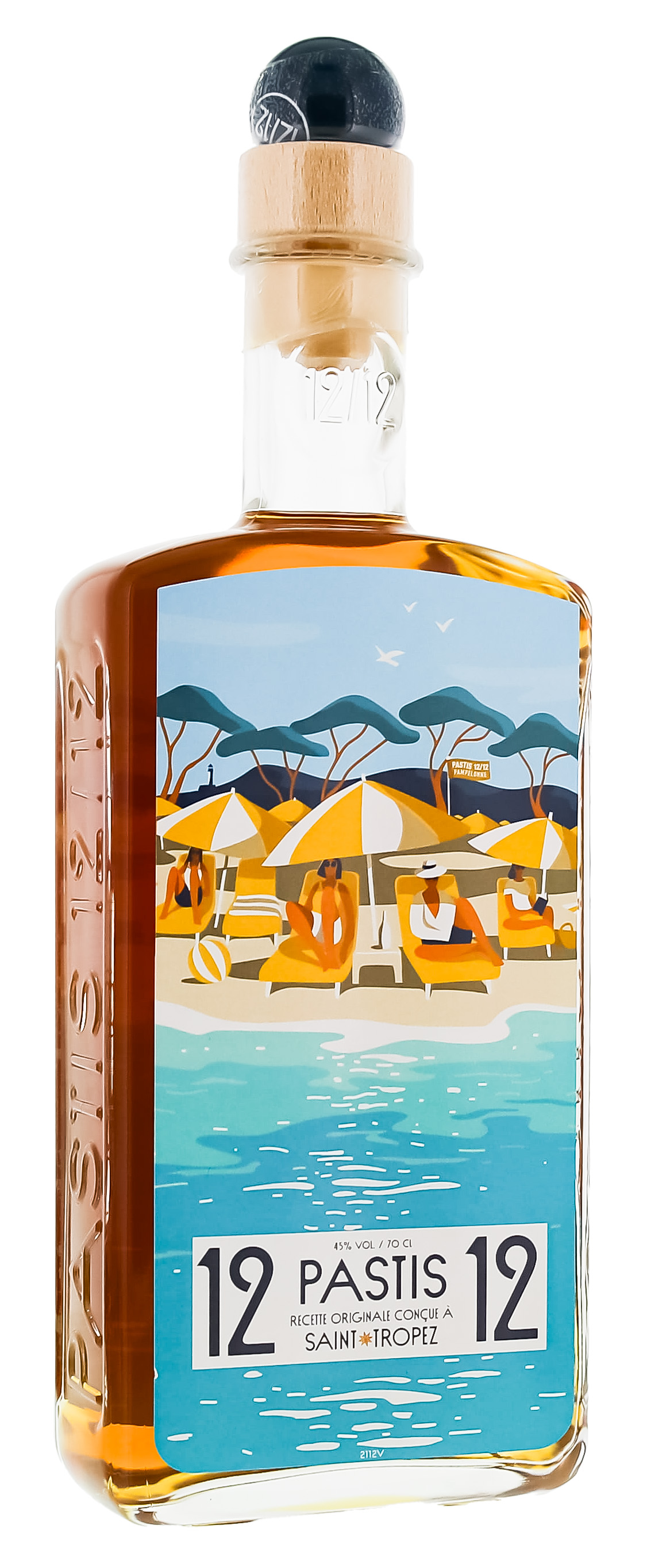 12/12 Pastis de Saint Tropez Pampelonne 0,7L 45% – Ambachtelijke Provençaalse pastis met vijg en sinaasappelbloesem
