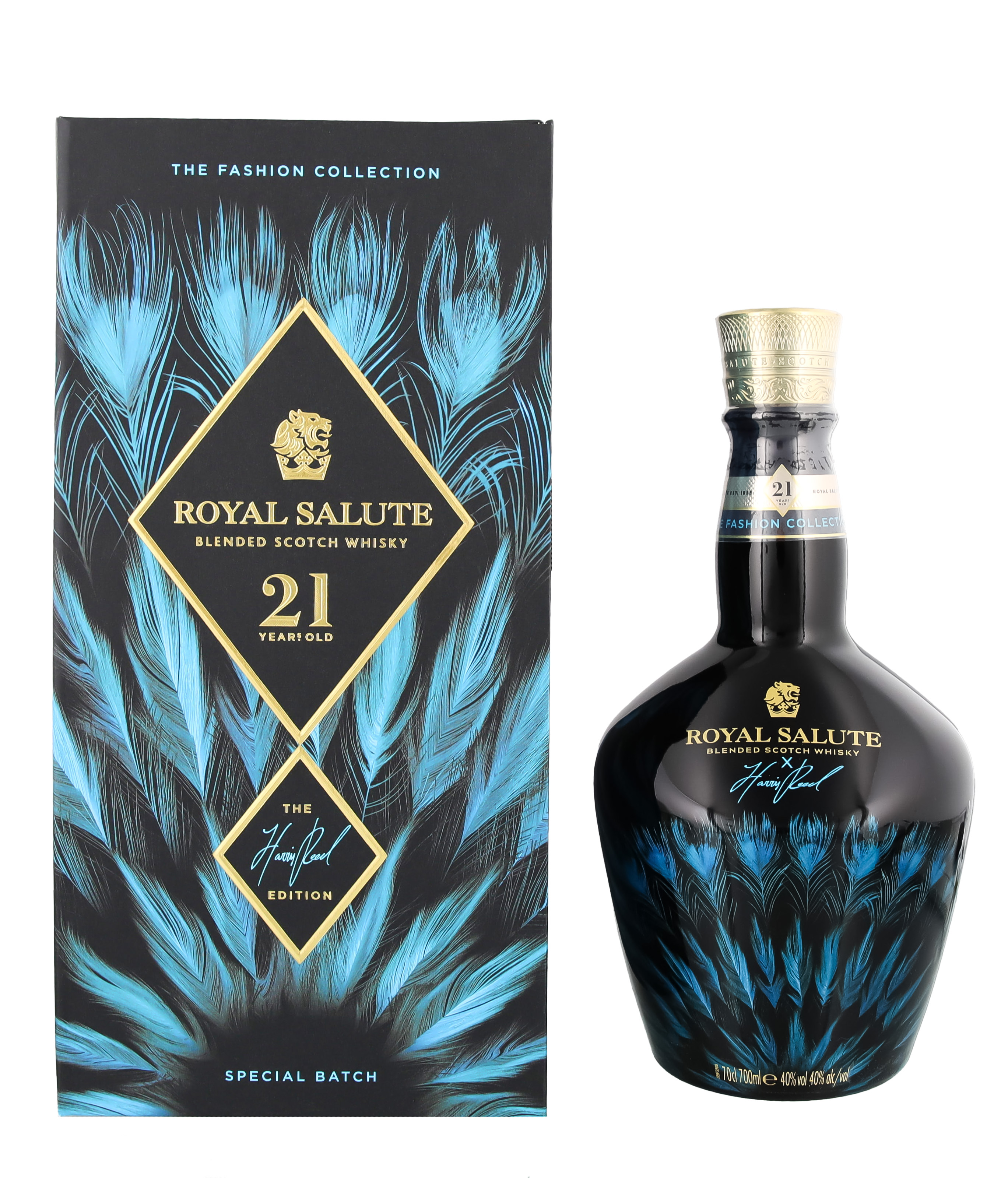 Royal Salute 21 Years Old The Fashion Collection Harris Reed Edition Blue Blended Scotch Whisky 0,7L 40% – Modecollectie-editie met Master Blender Sandy Hyslop