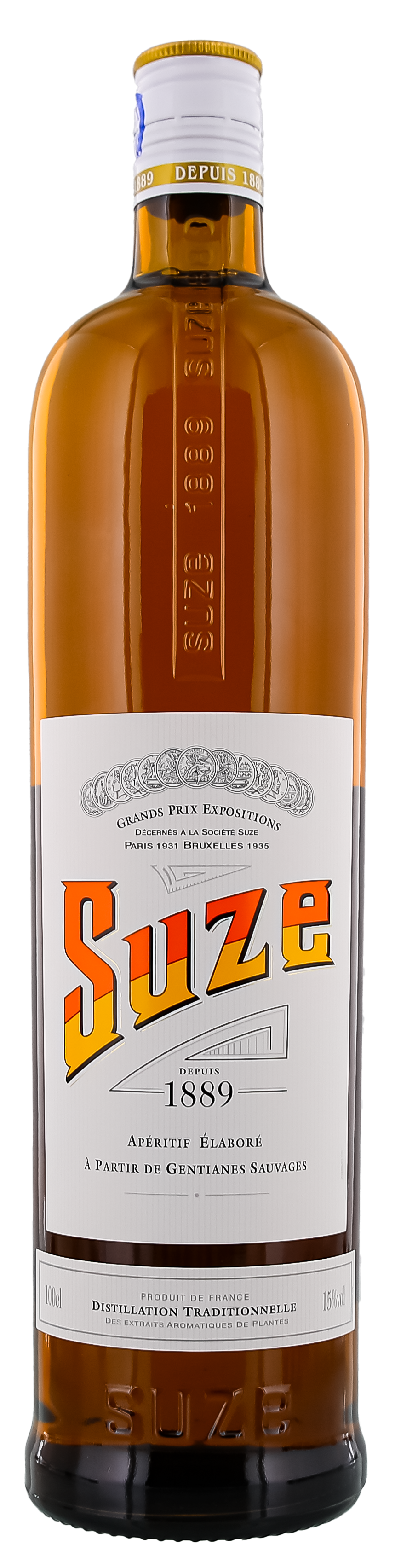Suze de Gentiane 1 Liter 15% – Franse Gentiaanlikeur