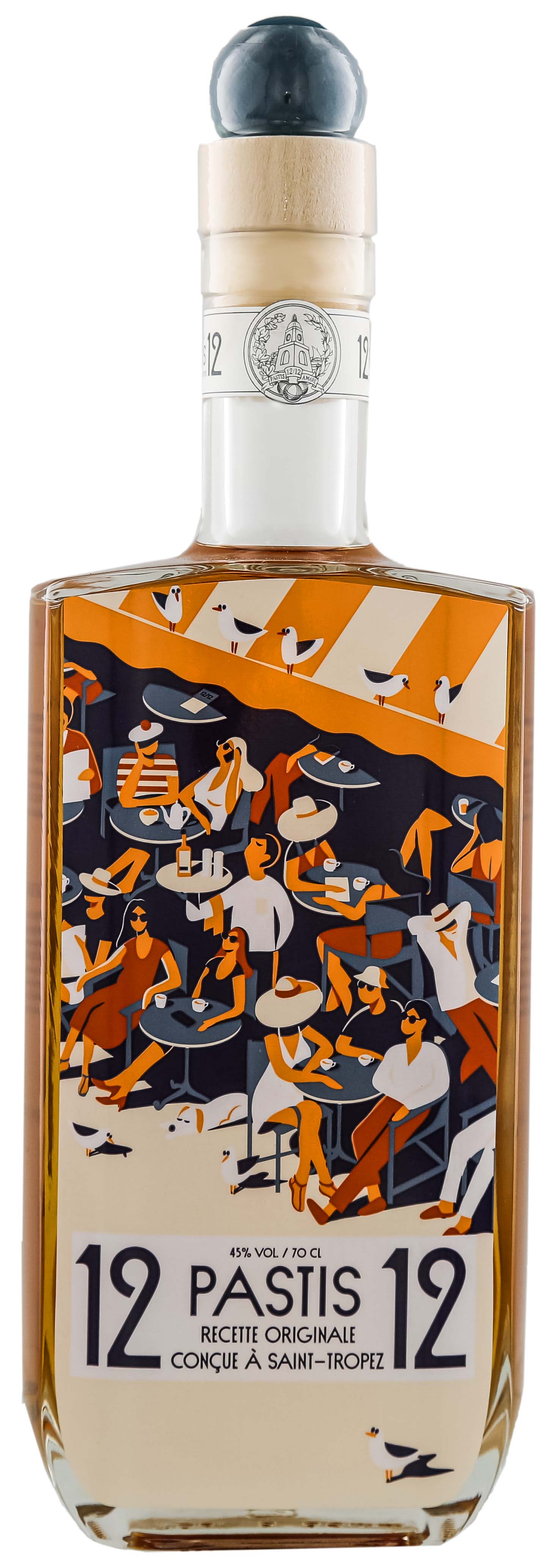 12/12 Pastis de Saint Tropez Rendezvous en Terrasse 0,7L 45%