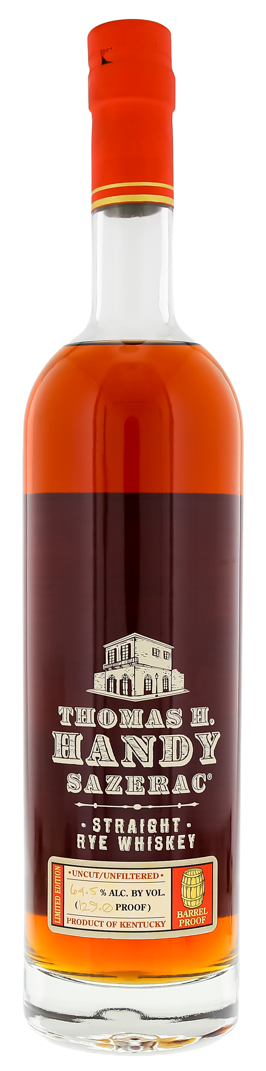 Thomas H. Handy Sazerac Barrel Proof Straight Rye Whiskey 0,75L 64,5% – Krachtige rye whiskey uit de Buffalo Trace Antique Collection