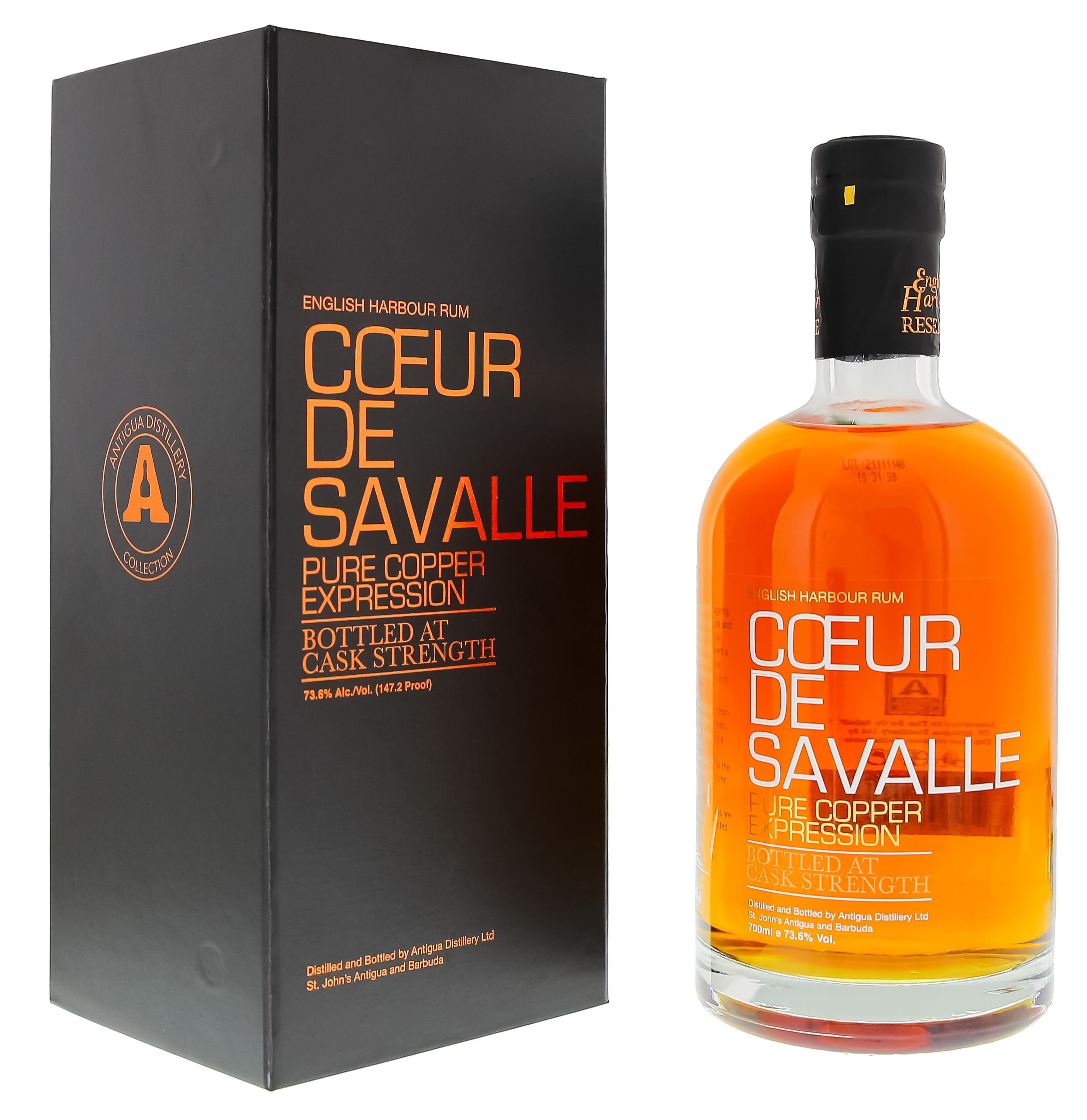 English Harbour Coeur De Savalle 0,7L 73,6% – Exclusieve cask strength rum van de Franse Savalle Kolom