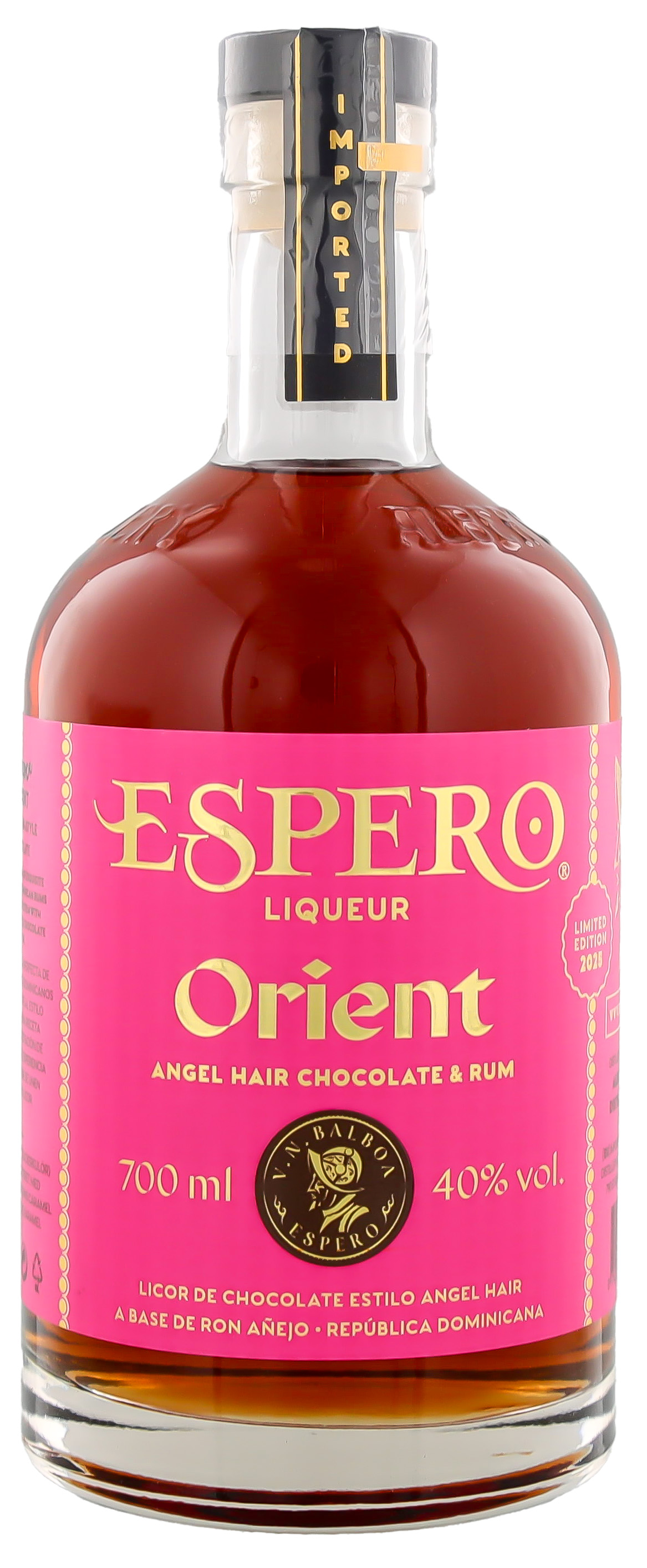 Espero Orient Angel Hair Style Chocolate Liqueur Limited Edition 0,7L 40% – Oriëntaalse chocoladelikeur op basis van Solera rum