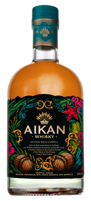 Aikan whisky Intense Rhum Barrels 0,7L 40% – Schotse whisky gerijpt in Martinique rumvaten