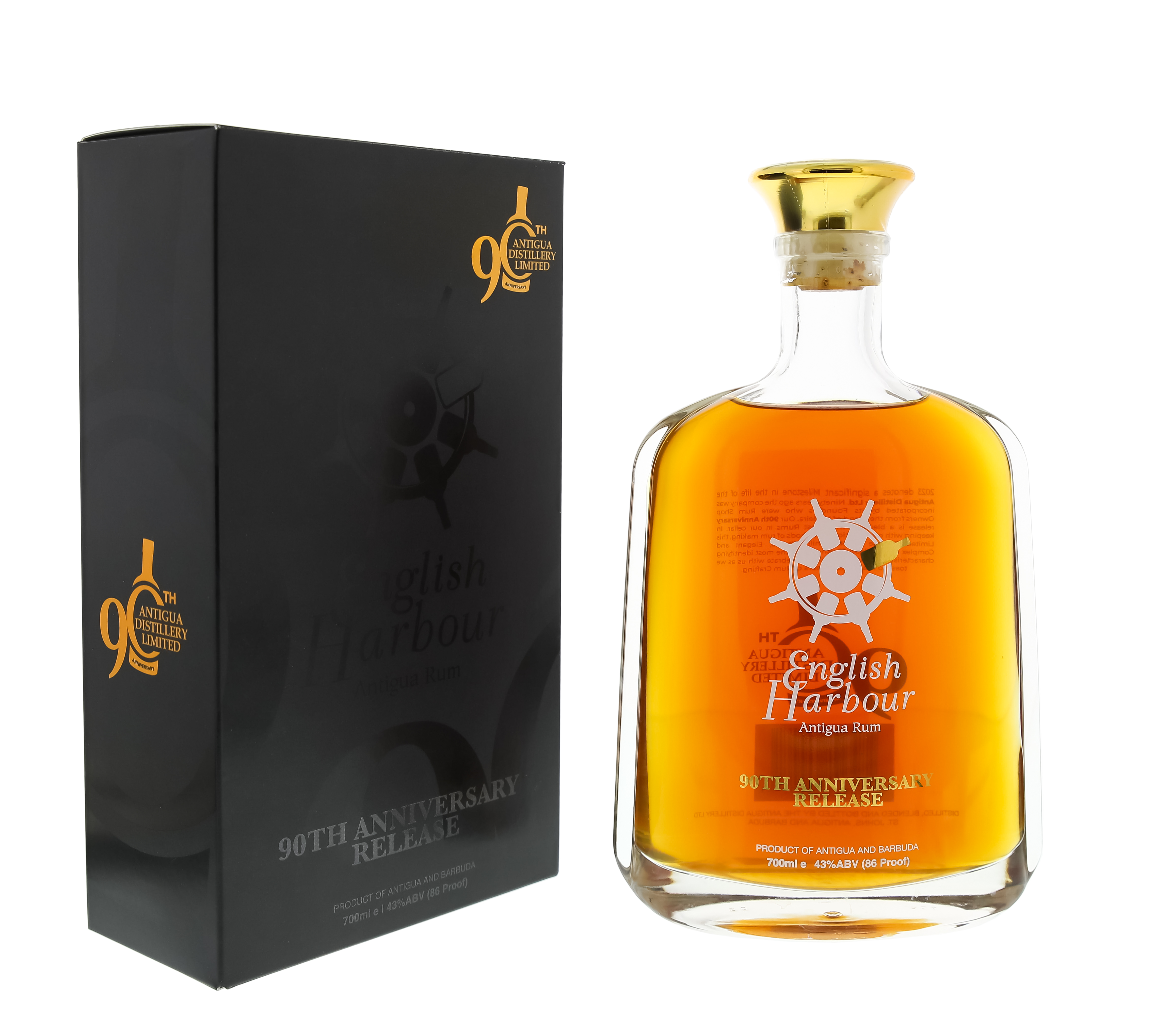 English Harbour 90th Anniversary Release 0,7L 43% – Feestelijke jubileumrum uit Antigua