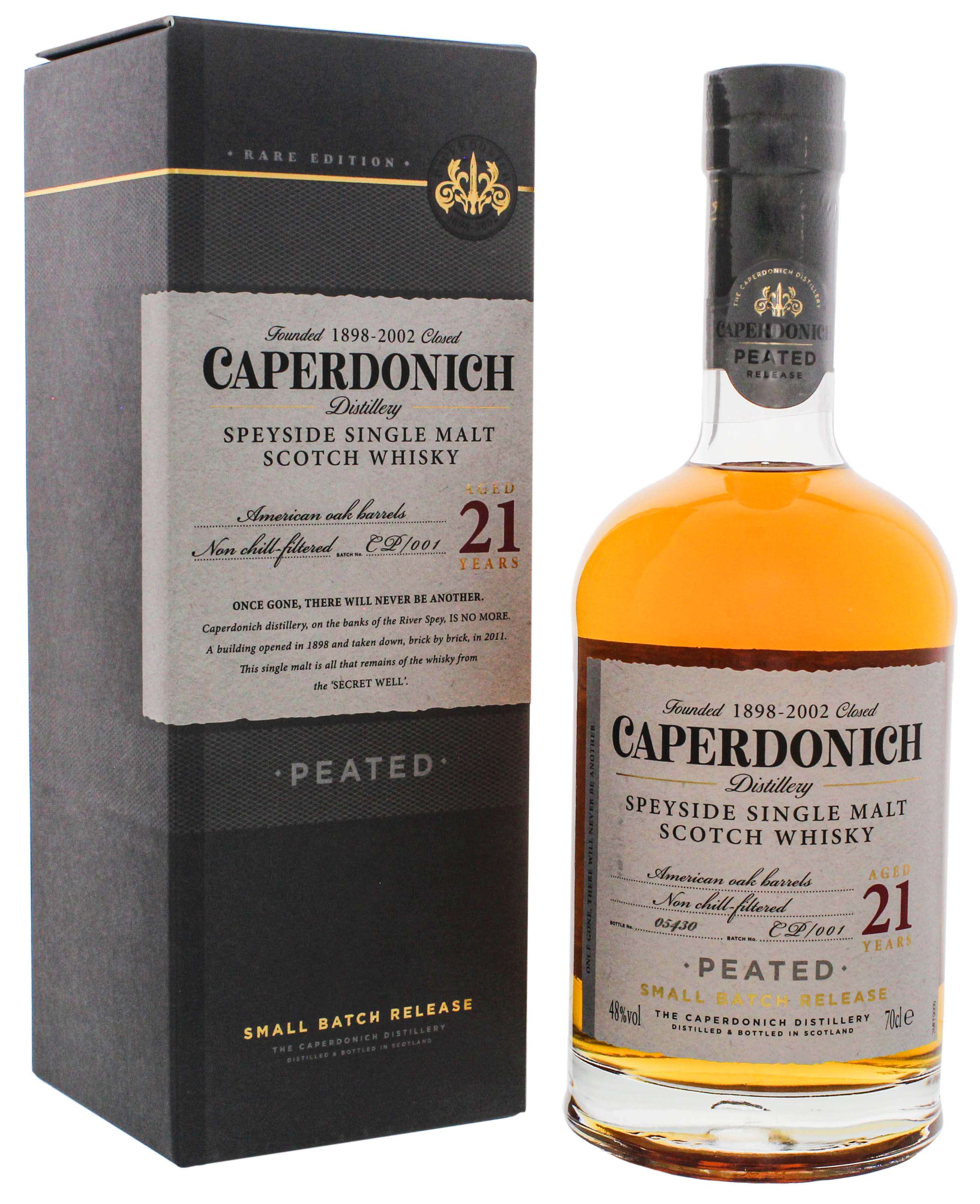Caperdonich 21 Years Old Peated Speyside Single Malt Whisky 0,7L 48% – Speyside Single Malt (GB)